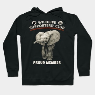 Charming Baby Elephant for Wildlife Supporters Hoodie